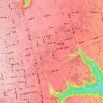 黄官寨村地形图、海拔、地势