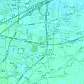 祝尖坝地形图、海拔、地势