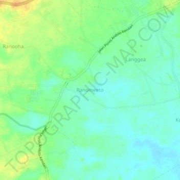 Ranomeeto地形图、海拔、地势