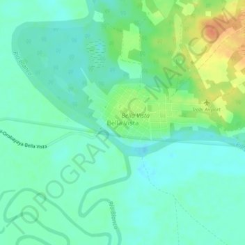 Bella Vista地形图、海拔、地势