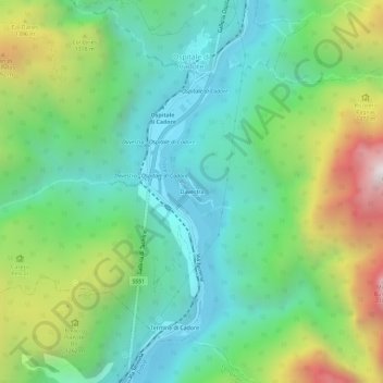 Davestra地形图、海拔、地势