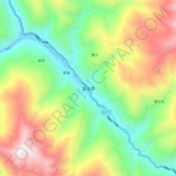 盖玉镇地形图、海拔、地势