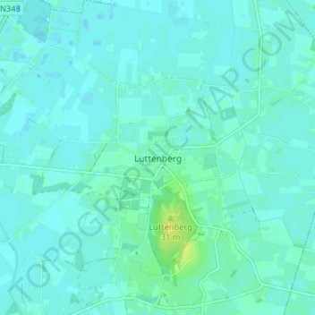 Luttenberg地形图、海拔、地势