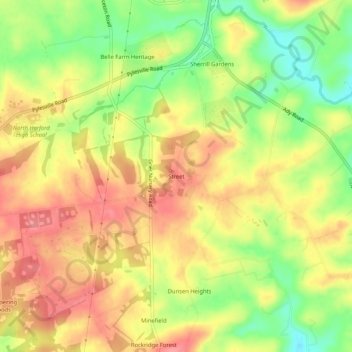 Street地形图、海拔、地势