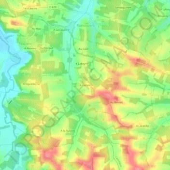 A Callion地形图、海拔、地势