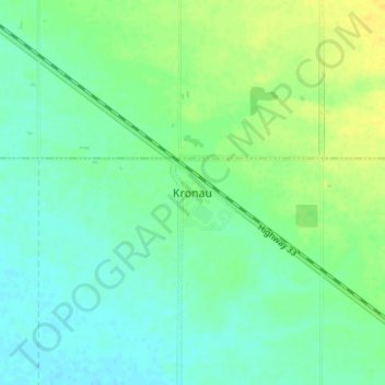 Kronau地形图、海拔、地势