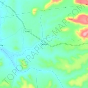 Grajau地形图、海拔、地势