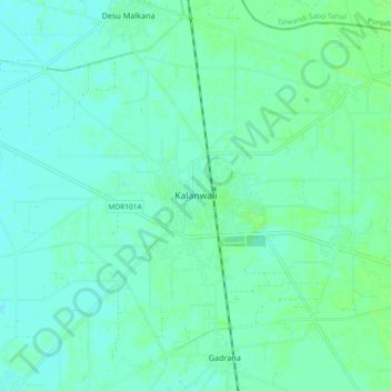 Kalanwali地形图、海拔、地势