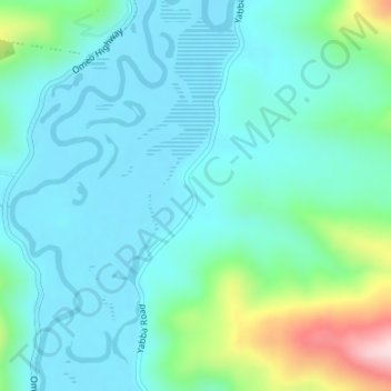 Yabba地形图、海拔、地势