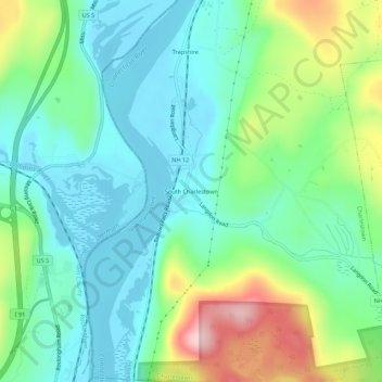 South Charlestown地形图、海拔、地势