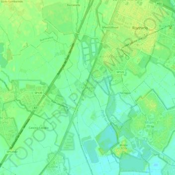 Moirago地形图、海拔、地势