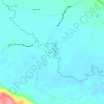 Manambia地形图、海拔、地势