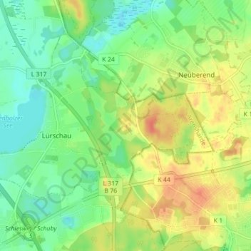 Falkenberg地形图、海拔、地势