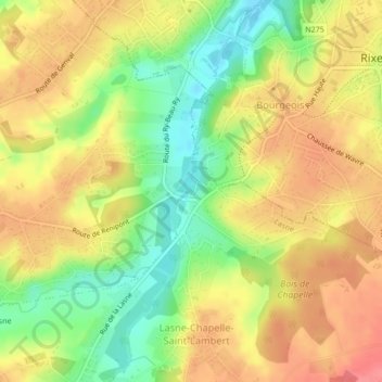 Renipont地形图、海拔、地势