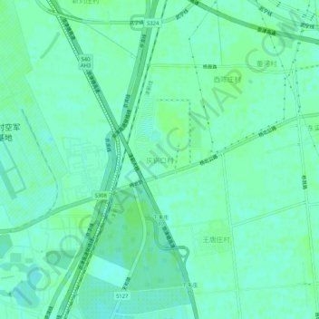 灰锅口村地形图、海拔、地势