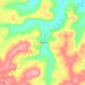 Mangueirinha地形图、海拔、地势