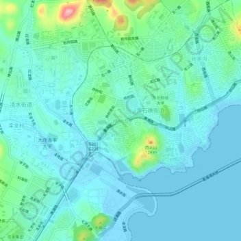 杨树沟地形图、海拔、地势
