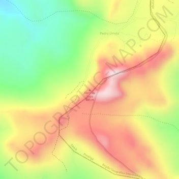 Serra da Lapa地形图、海拔、地势