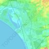 Irvine地形图、海拔、地势