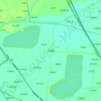 丁庄镇地形图、海拔、地势