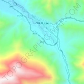 格亚地形图、海拔、地势