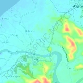 Tanza地形图、海拔、地势