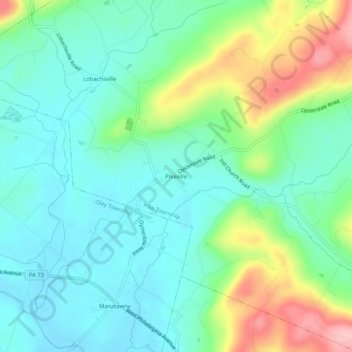 Pikeville地形图、海拔、地势