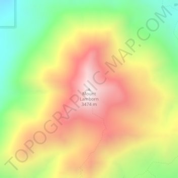 Mount Lamborn地形图、海拔、地势
