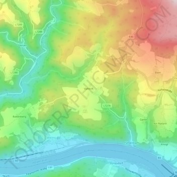 Viehtrift地形图、海拔、地势