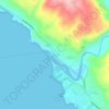 Gualala地形图、海拔、地势