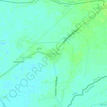 Calibungan地形图、海拔、地势