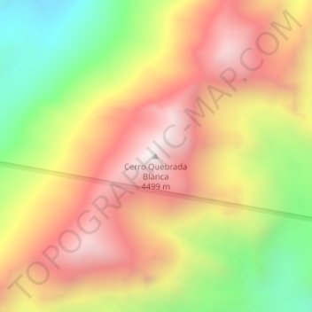 Cerro Quebrada Blanca地形图、海拔、地势