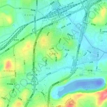 泉水眼子地形图、海拔、地势