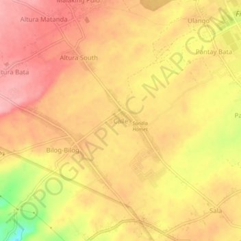 Calle地形图、海拔、地势