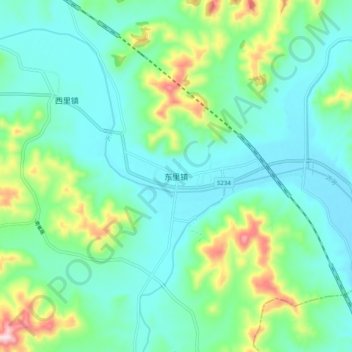东里镇地形图、海拔、地势