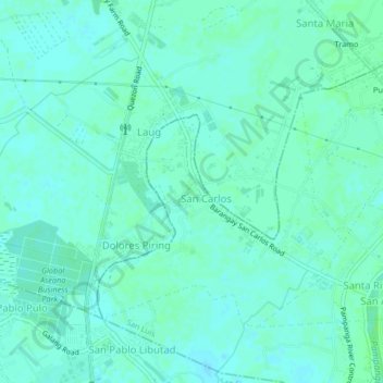 Purok 5地形图、海拔、地势