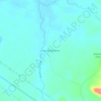Cova da Mandioca地形图、海拔、地势