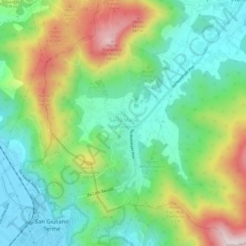 Santa Maria del Giudice地形图、海拔、地势