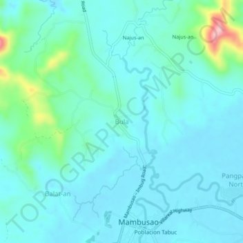 Bula地形图、海拔、地势