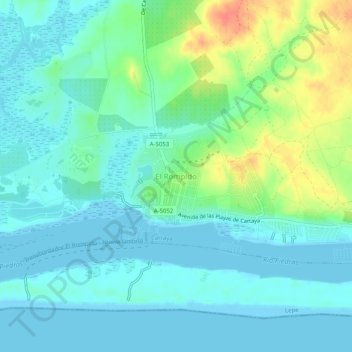 El Rompido地形图、海拔、地势