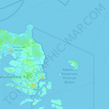 Nikoi Island地形图、海拔、地势