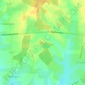 Les Marolles地形图、海拔、地势