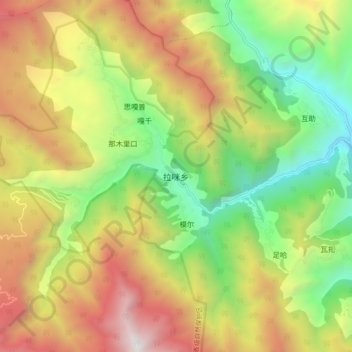 拉咪乡地形图、海拔、地势