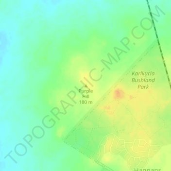 Purple Hill地形图、海拔、地势