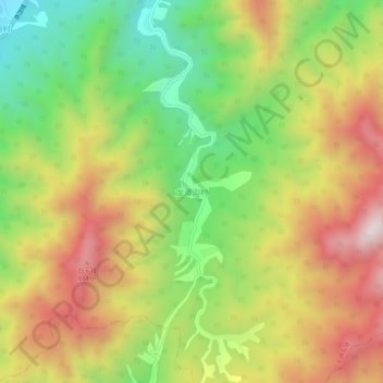 龙潭沟村地形图、海拔、地势