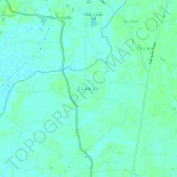 Bhakhrain地形图、海拔、地势