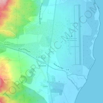 Travo地形图、海拔、地势