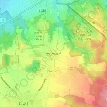 Wulmstorf地形图、海拔、地势