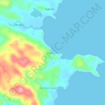Salvacion地形图、海拔、地势