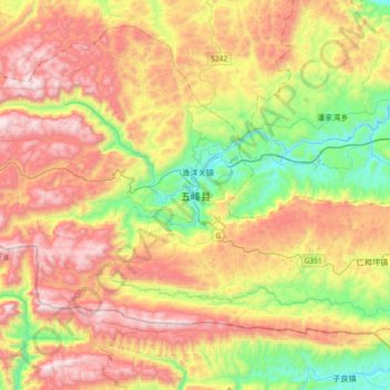 五峰县地形图、海拔、地势